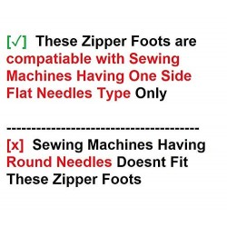 Zipper Foot/Pressure Foot for all Sewing Machines (Singer/Usha/Brother/Juki/Rajesh)