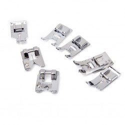 Imported 32 Sewing Machine Presser Foot Kit fit for Brother Singer Janome (Silver)
