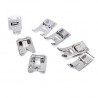 Imported 32 Sewing Machine Presser Foot Kit fit for Brother Singer Janome (Silver)