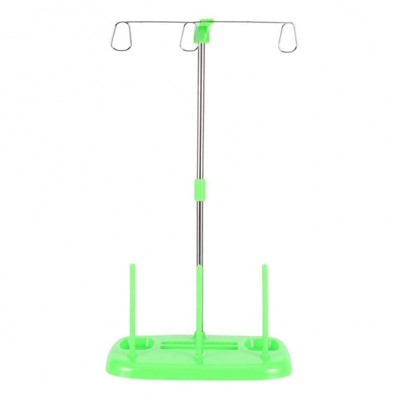 Cones Spool Stand, 3 Cones Embroidery Thread Holder Spool Stand for Household Sewing Machine, Sewing Machine Parts(Green)