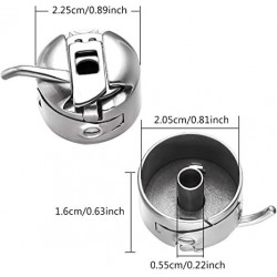 Metal Sewing Bobbin Case for All Type of Sewing Machines Suitable for One Side Flat Needle Machines (Silver) -3 Piece